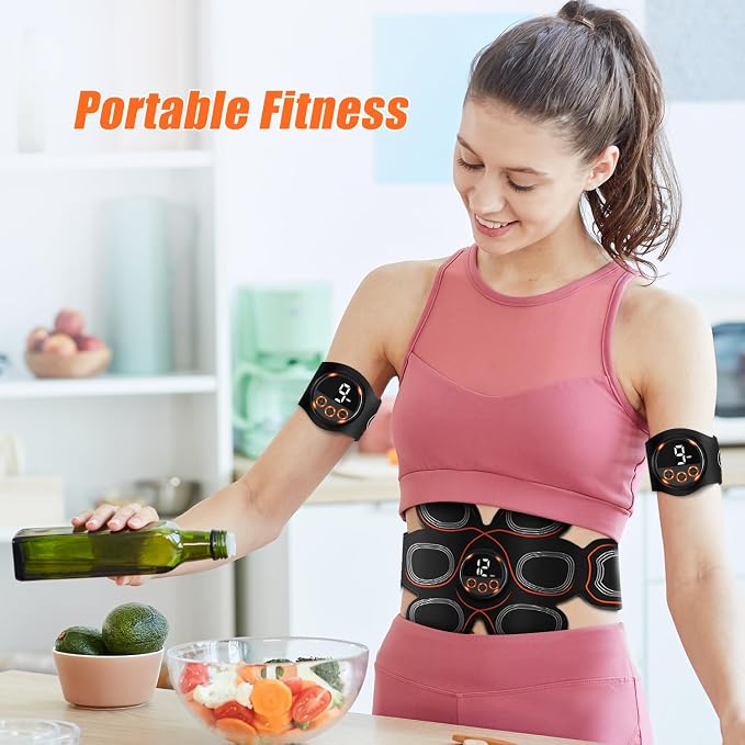 BLASET ABS Muscle Stimulator, Ab Toning Trainer Fitness Belt, Workout Equipment for Abdomen, Arms and Thighs