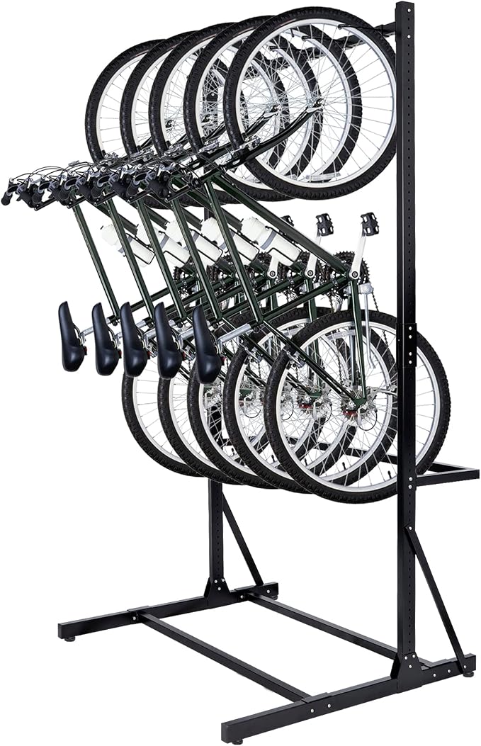 Bicycle Storage Rack for Home and Garage Organizer | Freestanding Bike Storage Rack Max 5 Bikes, Heavy-Duty Solid Steel Bike Racks for Garage