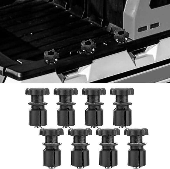 8Pcs ATV UTV Tie Down Anchors Kit Expansion Pin, Lock and Ride Bed Anchor Stainless Steel Compatible with Polaris Ranger General 1000 XP with 1-7/16" Hole