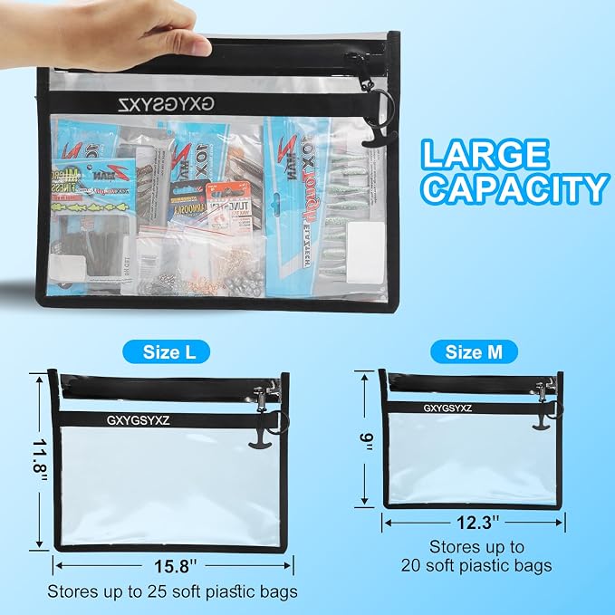 Fishing Gear Storage Bag Bait Storage Sealed Edges Waterproof Protection Durable and Sturdy Large Capacity PVC-Free Fishing Accessories Bag