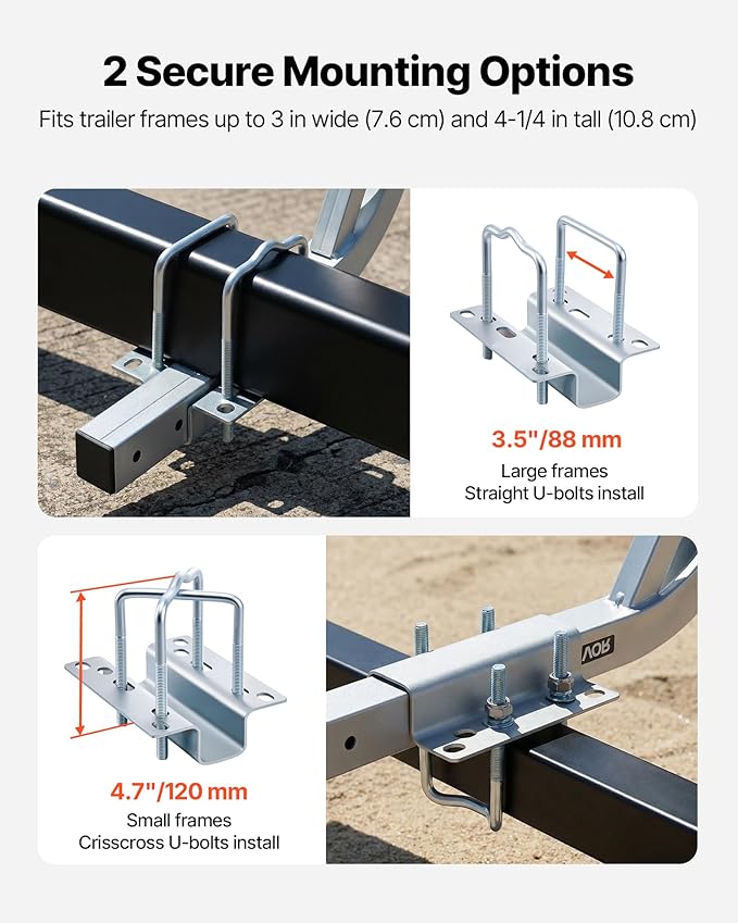 VEVOR Boat Trailer Guide, 16.7"- 60″ Adjustable Design Trailer Guide Poles, 2PCS Trailer Guide-Ons for Ski Boat, Fishing Boat or Sailboat Trailer