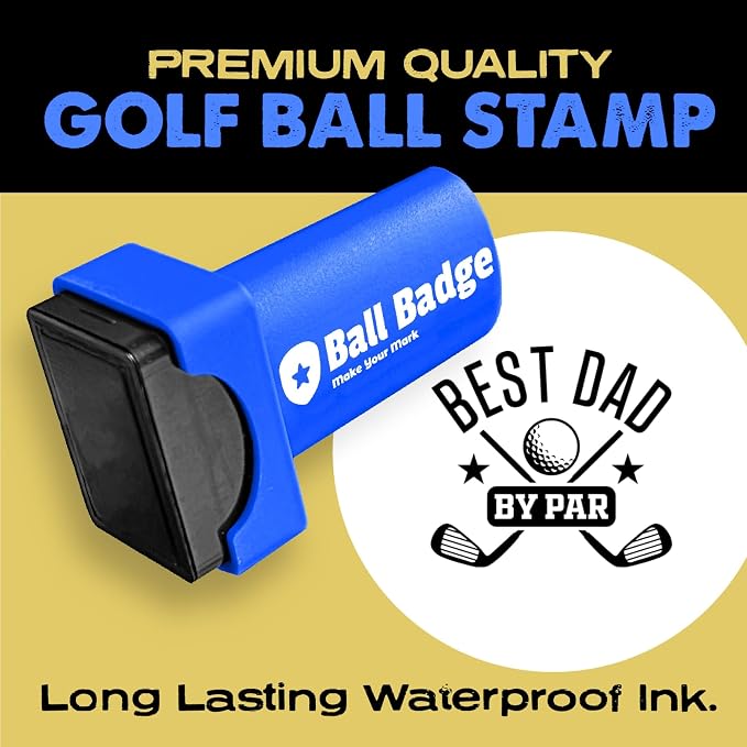 Ball Stamp Best Dad By Par and Hat Clip Marker Best Dad By Par- Bundle
