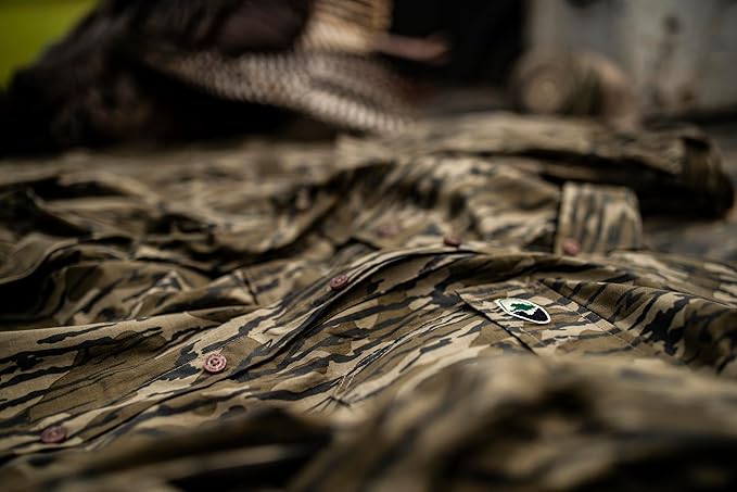 Mossy Oak unisex-adult mens Men's Long Sleeve Camo Hunting Shirts Cotton Mill