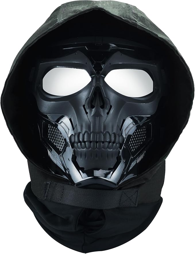Guayma Airsoft Paintball Mask Tactical Full Face Cyberpunk Balaclava Mask For Halloween Cosplay Costume Movie Props