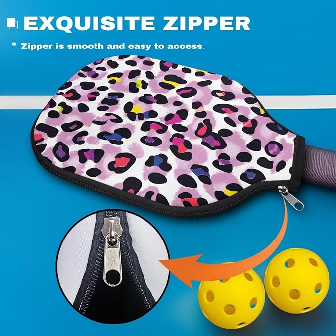 Blue Camo Corgi Pattern Print Pickleball Paddle Covers Only Paddles Holder Sleeve Fits Most Rackets
