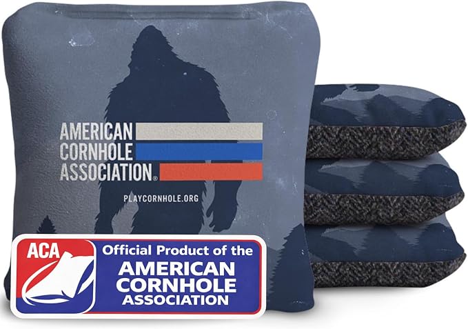 ACA Synergy Soft Professional Cornhole Bags Dual Sided Regulation 6x6 Set of 4 Retro Stripes Sasquatch