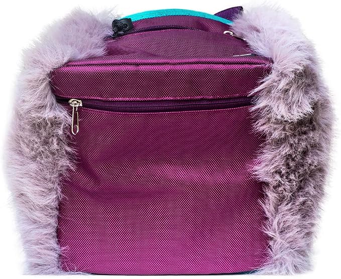 8BPLUS Angus Boulderbag, Premium Artificial Fur, Ripstop, Soft Fleece Interior, 8.7in Opening, Center-Closing Drawstring, Multiple Brush Holders, Zipper Pockets, Climbing Gear