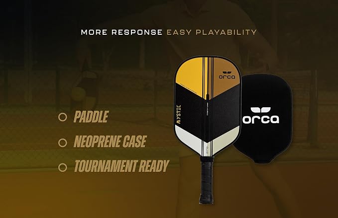 Orca Pickleball Paddles, Tournament Series Carbon Fiber Pickleball Paddles Designed for Maximum Power and Control, USA Pickleball Approved