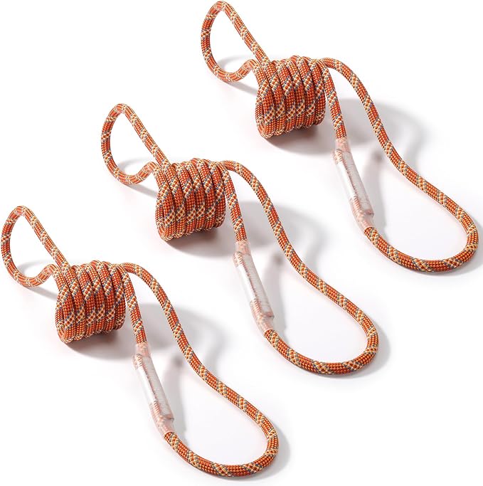 10mm Nylon Prusik Cord, Pre-Sewn 47in(120cm) Prusik Loop, 22KN / 4950lbs MBS High Strength Friction Cord for Rock Climbing, Arborist Tree Work, Rescue, Rappelling and Aerial Operations