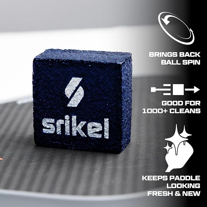 Pickleball – Paddle Cleaner Eraser with Carrying Storage Case, Premium Carbon Fiber Pickle Ball Racket Cleaner, Fast & Easy Rubber Eraser Removes Ball Residue, Dirt & Scratches