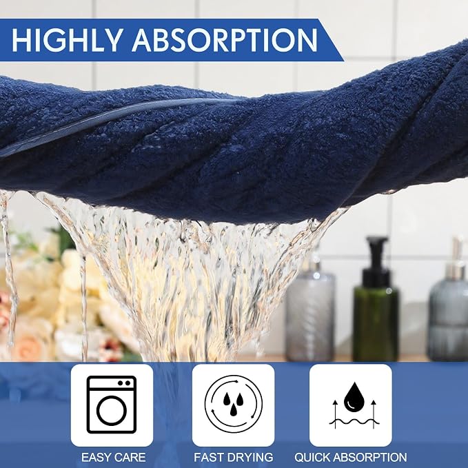 SmoothNovelty 2 Pack Bath Sheets 40 x 80 Inch Oversized Jumbo Extra Large Towels Quick Dry Coral Fleece Absorbent Soft Lightweight XL Shower Towels for Home Gym Travel Beach Spa Pool Hotel (Navy)