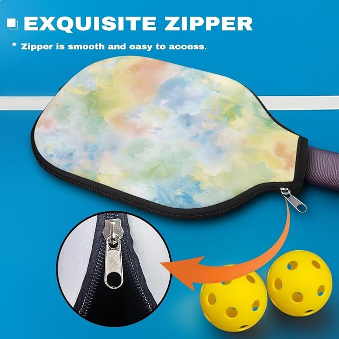 Pickleball Paddle Covers, Fits Standard Pickleball Racquets, Durable Zippered Paddle Cover Universal 8.6 x 11.4Inch