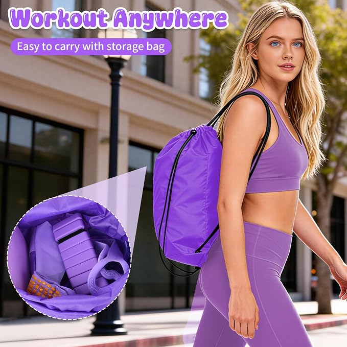 Pilates Equipment Kit for Home Workouts - 18pcs Set- 14'' Pilates Ring and Ball Set for Women, Pilates/Yoga Accessories Kit with Wrist Weights, Resistance Bands, Core Sliders, Yoga Strap