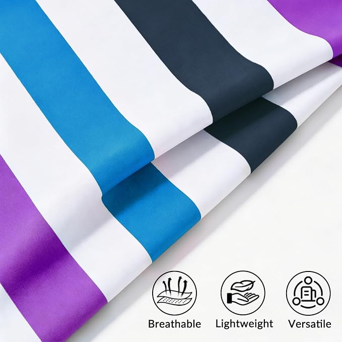 Exclusivo Mezcla 2 Pack Microfiber Quick Dry Beach Towels, Oversized Lightweight Sandfree Pool Towels for Swimming Camping Travel with Bagn (Forest Green and Dark Purple, 35x70 Inches)