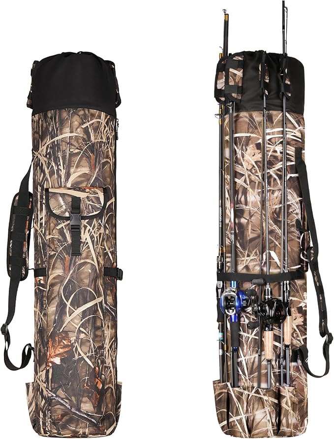 Fishing Pole Bag Rod Case, Folding Fishing Pole Bag Fishing Gear