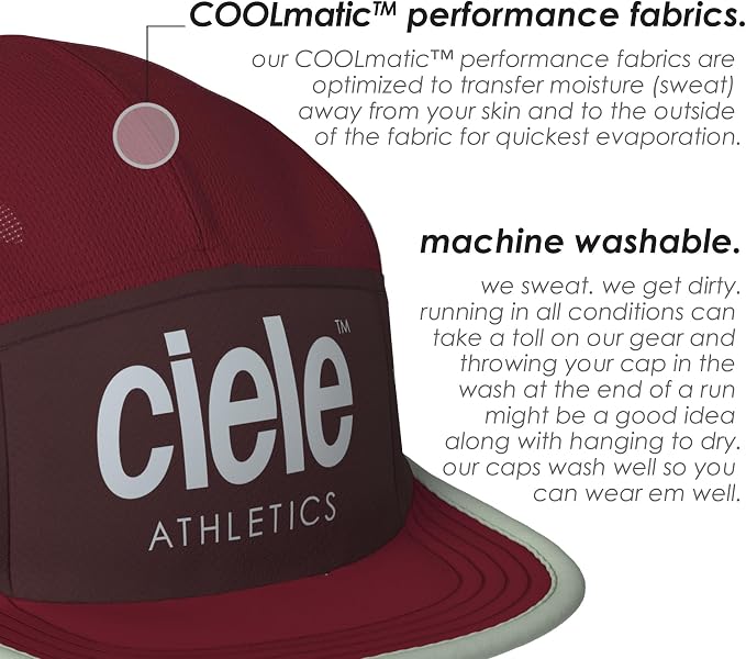 Ciele Athletics GOCap - Premium Washable Moisture Wicking Hat with Sun Protection, 5-Panel Knit Running Hat