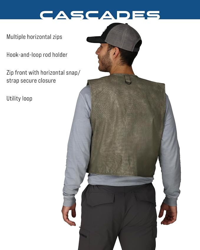 FROGG TOGGS mens Cascades Classic50 Fly Vest