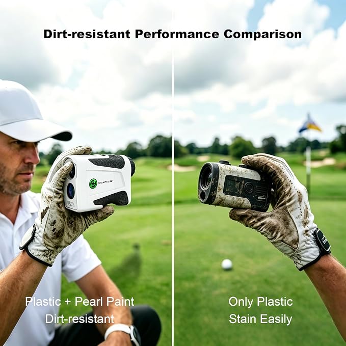 PEAKPULSE 1200 1700 Yds Golf Rangefinder Easy to Clean Slope Magnet Rechargeable 6X Magnification Distance Range Finders Flag Pin Locked Vibration Golfer Gifts Accessories
