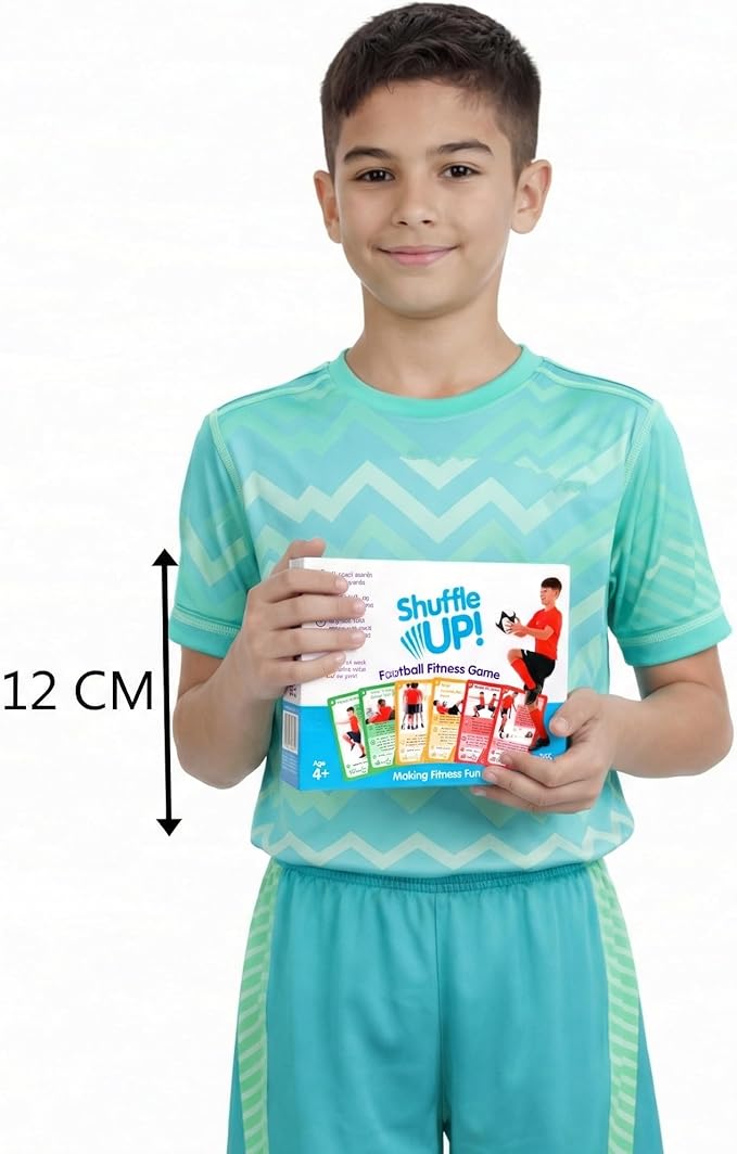 Shuffle Up Soccer Card Games - 70+ Skills Cards, Soccer Gifts for Boys and Girls 7-12 Years Old, Teen and Kids Indoor Training Equipment, Outdoor Backyard Game, Practice Toys, Stamina and Strength