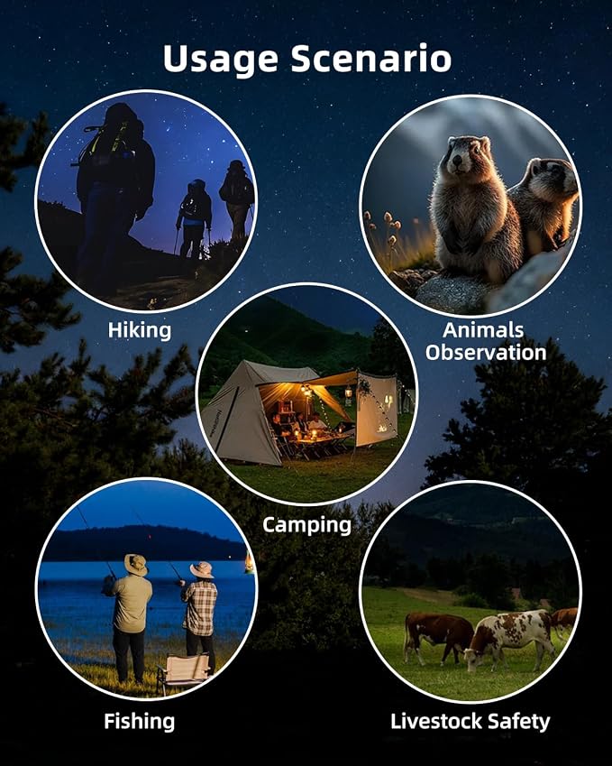 4K Day/Night Vision Goggles | Smart App Night Vision Binoculars - Up to 2642 FT Viewing Range, 3" HD LCD Screen, 4000mAh Rechargeable Battery, Includes 32GB Card, Video & Audio Recording for Camping
