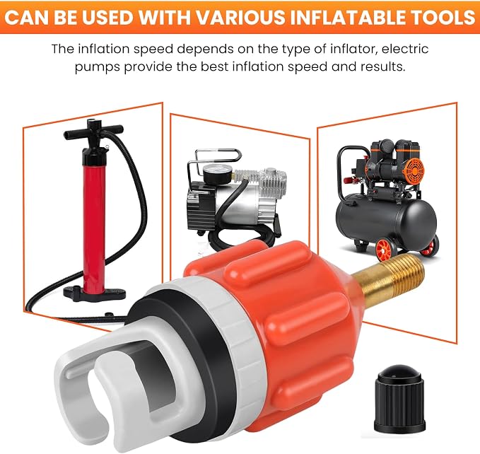 2PCS SUP Pump Adapter,Premium Conventional and Sturdy Air Valve Adapter,Fast Inflation and Deflation for Inflatable Stand UP Paddle Board, Kayak and Boat