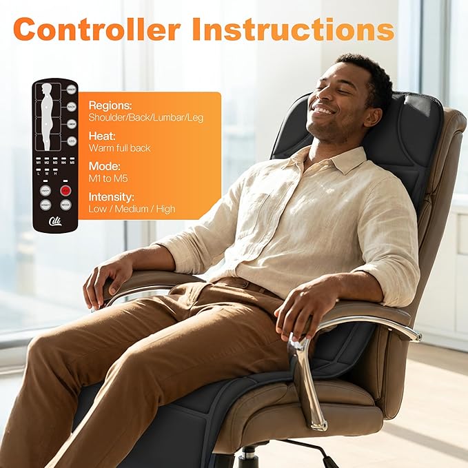 CILI Full Body Massage Mat with Heat, Upgrade Graphene Heating Vibration Back Massage Pad, Full Body Massager for Bed Chair Sofa, Massage Mattress Pad, Father‘s Day Gift for Dad