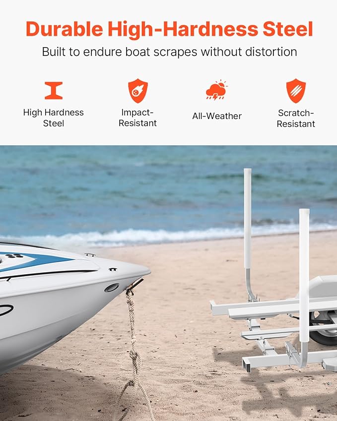 VEVOR Boat Trailer Guide, 16.7"- 60″ Adjustable Design Trailer Guide Poles, 2PCS Trailer Guide-Ons for Ski Boat, Fishing Boat or Sailboat Trailer