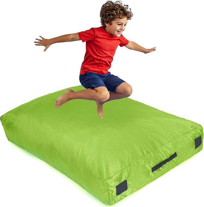 SaferBounce Crash Pad for Kids Sensory | Big 5Ft x 5Ft, 3Ft x 4Ft Or 3Ft x 3Ft | Autism Sensory Crash Mat for Jumping Play | Crashpad | Soft Foam Landing Pad | Giant Mat Pillow | Climbing, Gymnastics