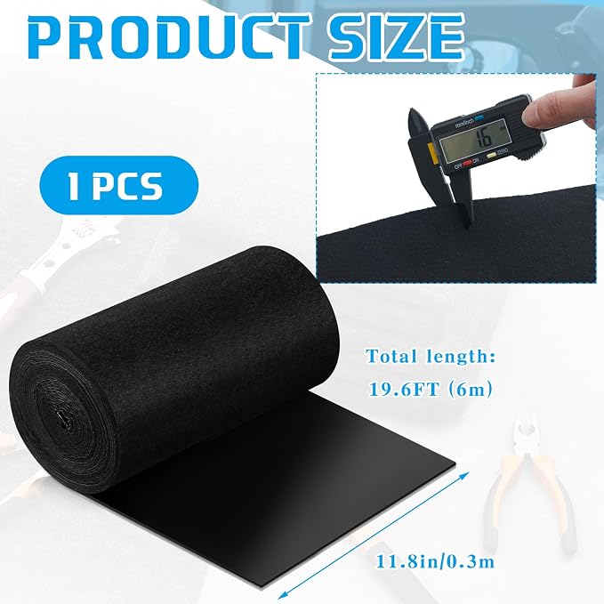 Tinideya Black Boat Trailer Bunk Carpet Water Proof Bunk Carpet Marine Boat Bunk Carpet Outdoor Boat Trailer Bunk Covers Trailer Boat Bunk Padding for Boats Trailers