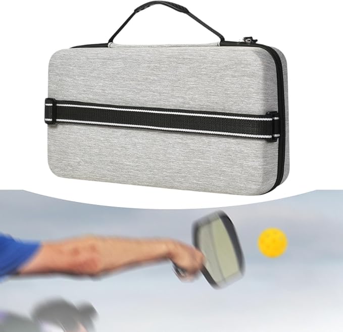 Pickleball Racquet Bag Accessory Sturdy EVA Zipper Closure Lightweight Organizer Storage Case for Outdoor Training Men Women
