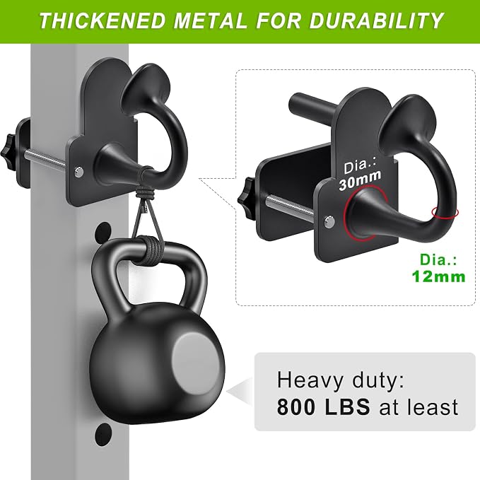 Nordic Hamstring Curl Attachment, Dip Bar, Belt Squat & Safety Spotter Arms for 2"x2" & 3"x3" Power Racks, Home Gym Strength Training Accessories