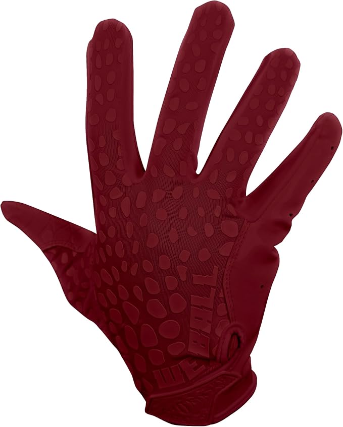 We Ball Sports Hypr-Grip Football Gloves, Men’s Sticky Silicone Palm Receiver Gloves