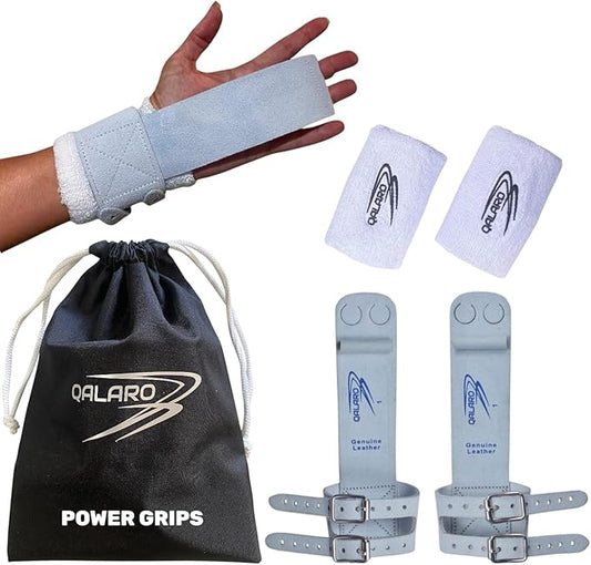 Double Buckle Grips for Girls Gymnastics | Dowel Grips, 4" Wristbands, Grip Bag | Gymnastics Grips for Girls | Youth Bar Grips | Gymnastics Gloves