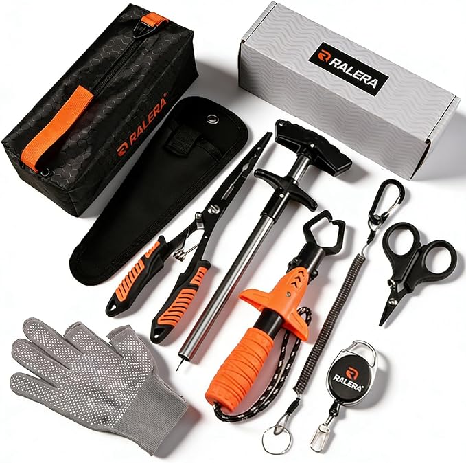 Fillet Knife Set for Beginner, Fishing Pliers Precisely, Fish Measuring Tape, Non Slip Grip Fishing Knife, Saltwater Fishing Accessories, Great Value Fishing Tackle