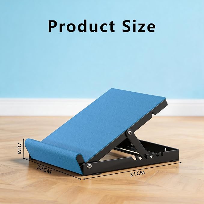 650lbs Steel Slant Board, 5-Angle Calf Stretcher for Plantar Fasciitis & Achilles Relief, Non-Slip Incline Board for Home Gym & Stretching