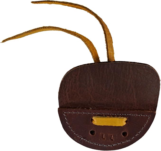 Hornet 3-Under Bison Tab – Handmade Leather Finger Tab for Traditional Archery, USA Made - Available in Medium, Large, Left and Right Hand