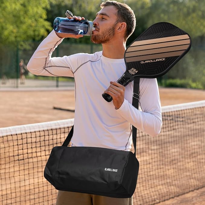 Pickleball Paddles Set of 2 | 4 Pickleball Rackets, USAPA Approved Pickleball Set, Fiberglass | Carbon Fiber Surface & 13 mm PP Honeycomb Core,4 Indoor & Outdoor Pickle Balls