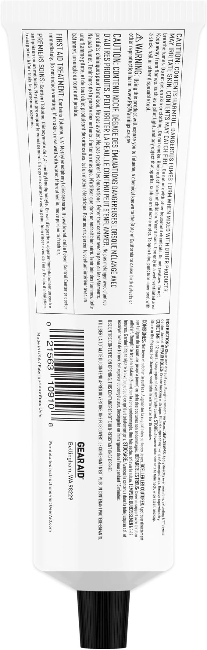 GEAR AID Seam Grip WP Waterproof Sealant and Adhesive for Jackets, Tents, Sleeping Pads and Outdoor Fabric | Repairs Rips, Seals Seams on Nylon, Canvas and Vinyl