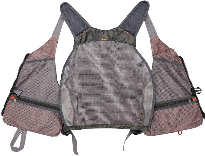 Waxaya Lightweight Fly Fishing Vest with Multi Pockets Adjustable Size Mesh Fishing Backpack for Men and Women