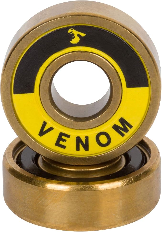 Yellow Jacket Premium Skateboard Bearings – Titanium Coated, Ceramic Balls – Pro Longboard – High Speed, Precision for Skateboards, Longboards, Skates