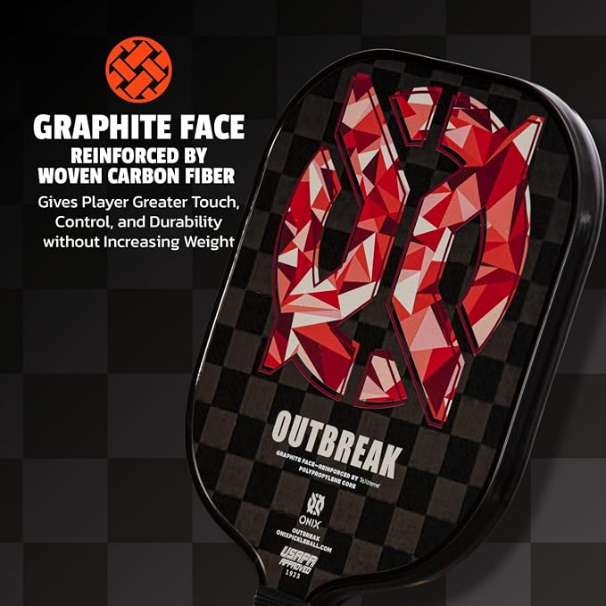 Onix Outbreak Pickleball Paddle Reinforced by TeXtreme® Technology for Improved Performance and Stronger Play
