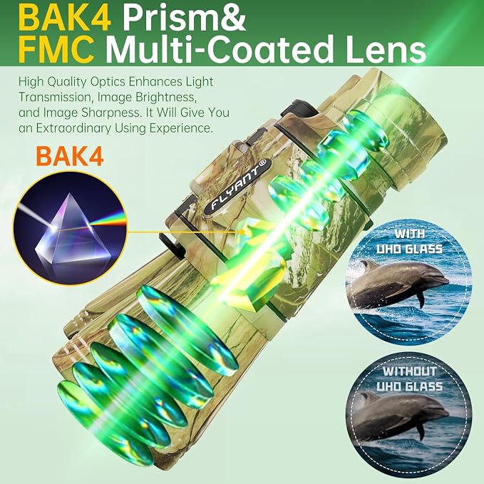 20x50 High Powered Binoculars for Adults, Waterproof Binoculars with Low Light Vision for Bird Watching Hunting Camping Travel Cruise Hiking Sports Stargazing, Birthday Gifts for Men