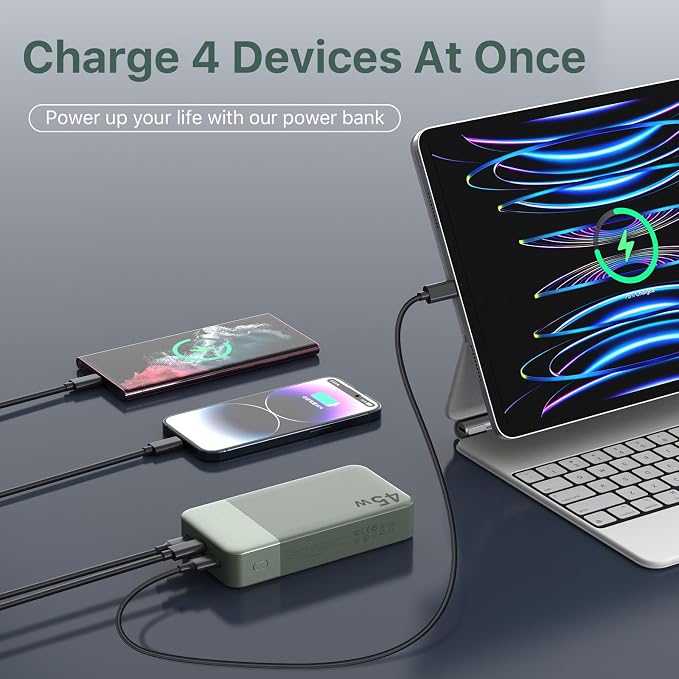 NOBIS Portable Charger, 45W 20000mAh Power Bank and 35W 10000mAh Power Bank