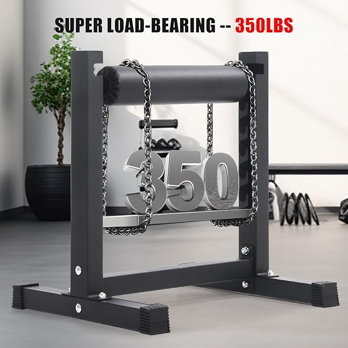 Bulgarian Split Squat Stand, 7-Level Adjustable Single Leg Squat Roller, 350 LBS Heavy Duty Leg Workout Equipment for Home Gym, Glute & Lunge Machine with Ergonomic Foot Pad