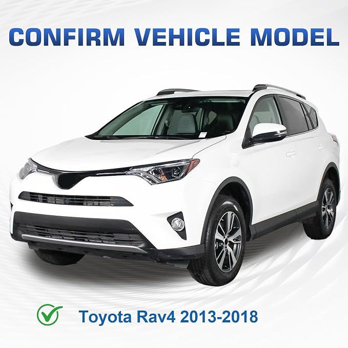 Roof Rack Cross Bars Compatible with Toyota Rav4 2013-2018, 300LBS Heavy Duty Adjustable Aluminum Cargo Bar for Rooftop Carrier, Cross Bars for Luggage, Kayak, Canoe, Bike, Snowboard