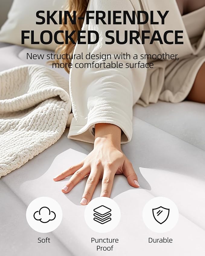 CHILLSUN Air Mattress Full with Built-in Pump,18'' Comfortable Blow Up Colchones Inflables Mattress for Home,Guests,Foldable,Portable Bed for Adults,Durable Airbed Supports Up to 600 lbs