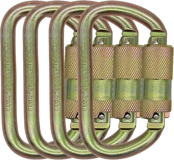 Heavy Duty Auto Locking Carabiner 30KN(6500LBS) UIAA Certified Climbing Carabiners Clips for Rock Climbing, Camping, Rappelling, Hunting, Rescue Equipment