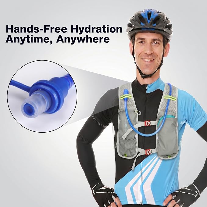 Hydration Vest Backpack with 2L Water Bladder, Lightweight Breathable Run Pack for Cycling Hiking Climbing Running