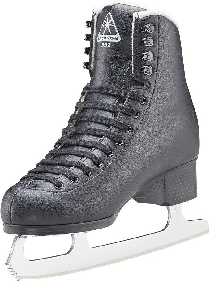 Jackson Ultima Figure Ice Skates for Men, Boys in Black Color/Bundle with Skate Guards