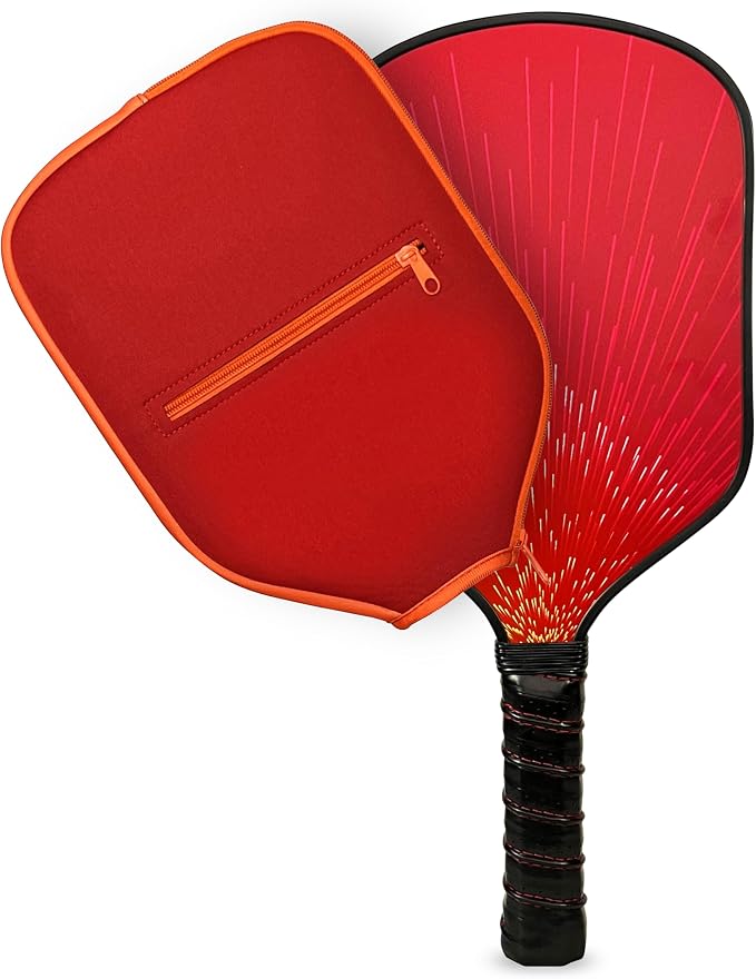 Pickleball Paddle Single and Set – USAPA Approved Lightweight Paddles, Fiberglass Surface, 13mm Honeycomb Core, Outdoor Balls & Carry Bag
